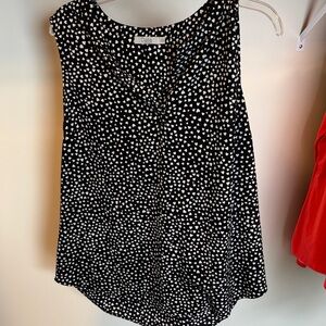 Dalia Black and White Heart Print Blouse